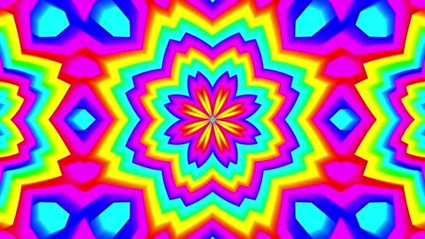 Abstract colorful mandala pattern background animation on screen. Stock-Footage 332884795
