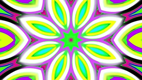 Abstract colorful mandala pattern background animation on screen. Stock Footage 332884800