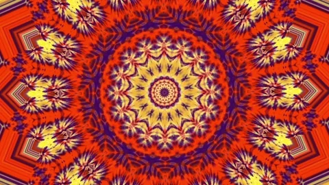 Abstract colorful mandala pattern motion background Stock Footage 337937674
