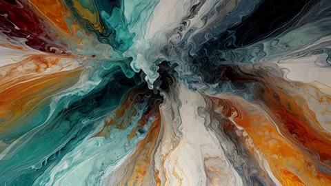 Abstract colorful marble liquid flow has unique and beautiful pattern or lines Stock Footage 295705743