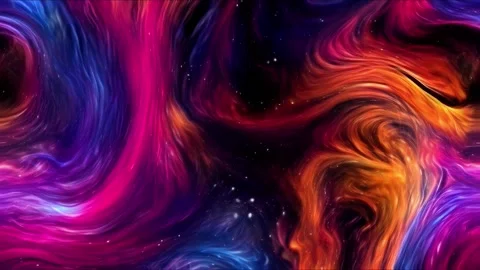 Abstract colorful marble liquid flow has beautiful red line fire smoke.4K Stock Footage 295710398