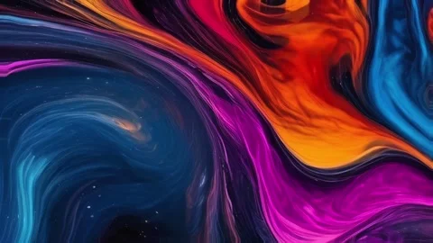 Abstract colorful marble liquid flow has elegant and beautiful purple blue lines Stock-Footage 295746608