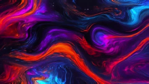 Abstract colorful marble liquid flow has elegant and beautiful purple blue lines Stock-Footage 295746716