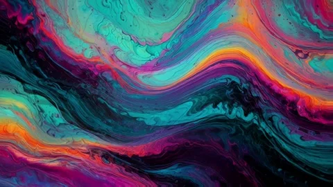 Abstract colorful marble liquid flow has unique and beautiful pattern or lines Stock-Footage 295747100