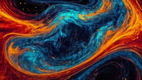 Abstract colorful marble liquid flow has unique and beautiful pattern or lines Video stock 295747142