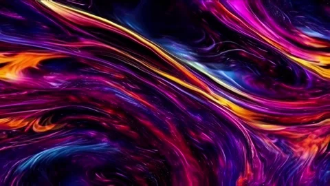 Abstract colorful marble liquid flow has elegant and beautiful purple blue lines Video stock 295759562