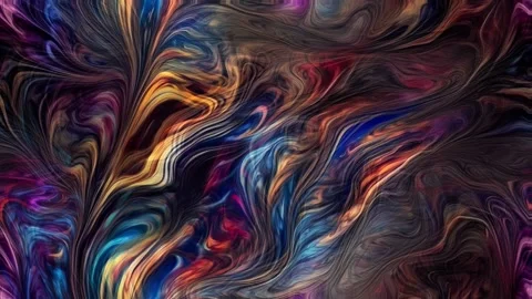 Abstract colorful marble liquid flow has elegant and beautiful purple blue lines Video stock 295760919