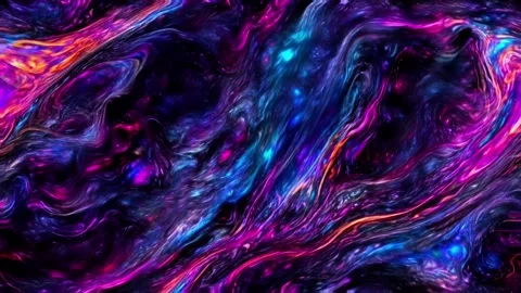 Abstract colorful marble liquid flow has elegant and beautiful purple blue lines Video stock 295760920