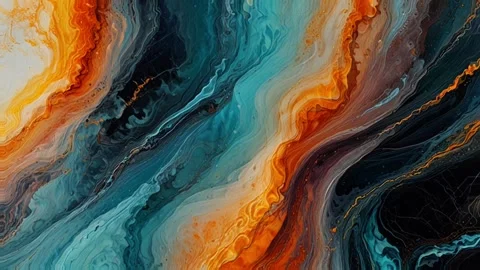 Abstract colorful marble liquid flow has Elegant pattern or lines Video stock 295761058