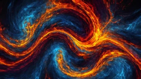Abstract colorful marble liquid flow has beautiful red line fire smoke.4K 스톡 동영상 295761422