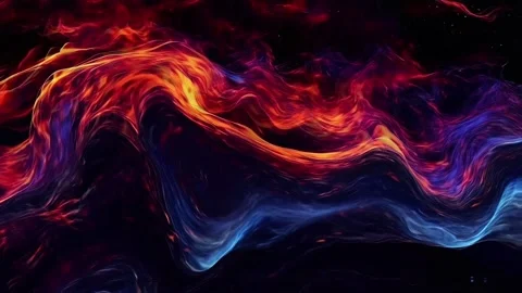 Abstract colorful marble liquid flow has beautiful red line fire smoke.4K 스톡 동영상 295761534