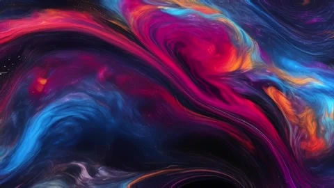 Abstract colorful marble liquid flow has beautiful red line fire smoke.4K 스톡 동영상 295761700