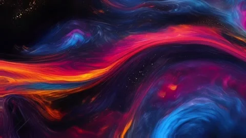 Abstract colorful marble liquid flow has beautiful red line fire smoke.4K 스톡 동영상 295761704
