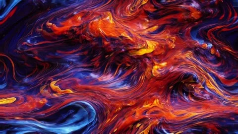 Abstract colorful marble liquid flow has beautiful red line fire smoke.4K 스톡 동영상 295762522