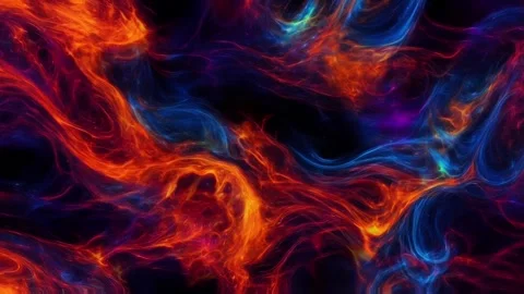 Abstract colorful marble liquid flow has beautiful red line fire smoke.4K 스톡 동영상 295762679