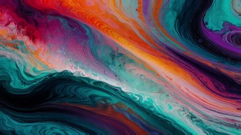 Abstract colorful marble liquid flow has unique and beautiful pattern or lines Stock-Footage 295763748