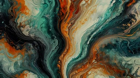 Abstract colorful marble liquid flow has unique and beautiful pattern or lines Stock-Footage 295763870
