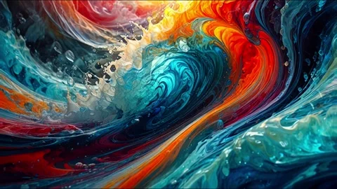 Abstract colorful marble liquid flow has unique and beautiful pattern or lines Stock-Footage 295763998