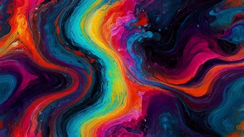 Abstract colorful marble liquid flow has unique and beautiful pattern or lines Stock-Footage 295764049