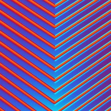 The abstract colorful metal pattern background. 3D illustration. Stock Illustration
