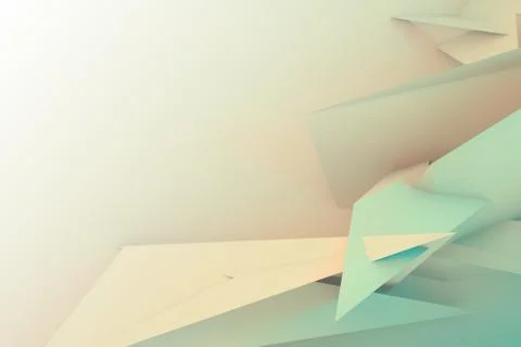 Abstract colorful minimal background with triangular 3d Illustrazione stock