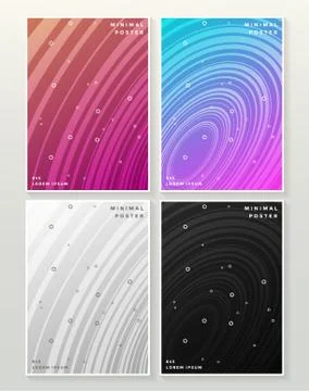 Abstract colorful minimal covers pattern design Stock Illustration