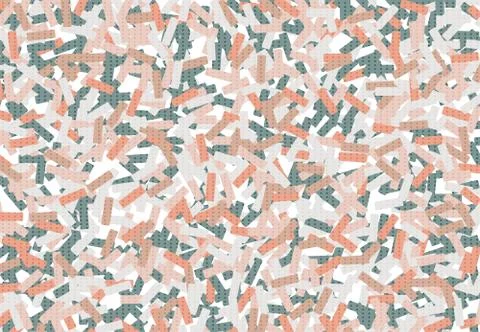 Abstract colorful minimal rectangle seamless pattern design with circle Illustrazione stock
