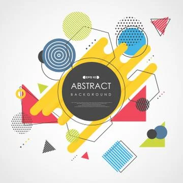 Abstract colorful modern geometric pattern cover design. illustration vector Stock Illustration