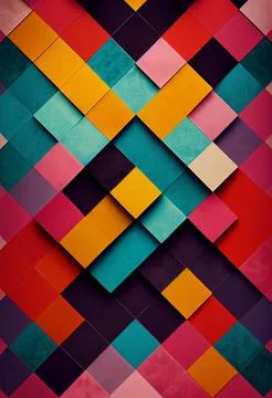 Abstract colorful mosaic pattern Stock Illustration