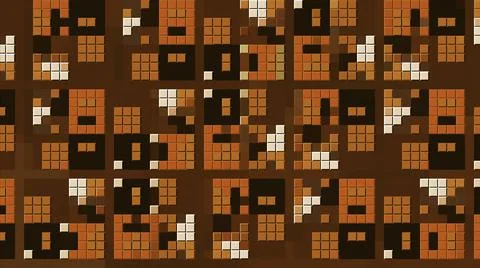 Abstract colorful mosaic pattern with rhythmically moving figures. Motion Stock Illustration