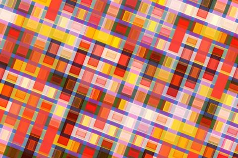 Abstract colorful mosaic of small square tiles on textured surface Illustrazione stock