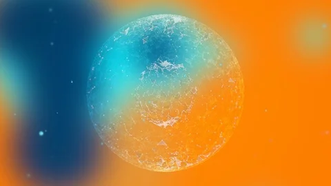 Abstract colorful motion background with plexus illuminating sphere rotating Stock Footage 124157141