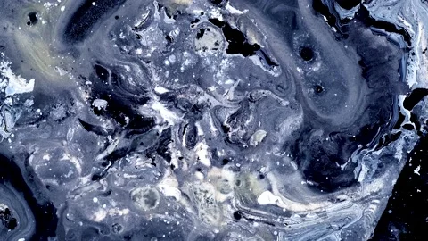 Abstract colorful moving background of liquid paints close up Stock-Footage 143995598