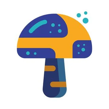 Abstract colorful mushroom flat vector icon Stock Illustration