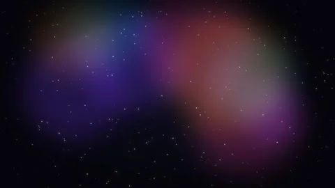 Abstract Colorful Nebula Space Background, Ethereal Galaxy Flickering Stars Stock Footage 338405313