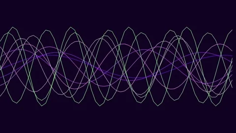Abstract colorful neon wave background pattern for modern digital design Stock Footage 340378774