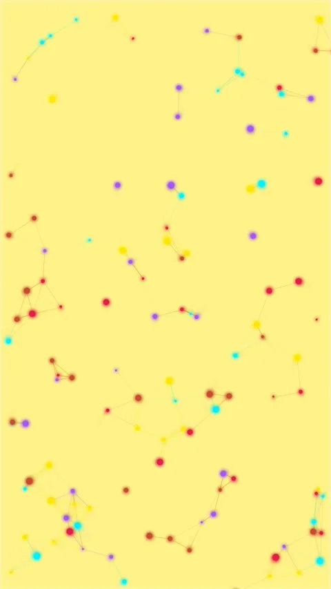 Abstract colorful network of glowing dots and lines connected in a subtle p.. Stock Footage 341358286