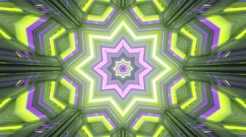 Abstract colorful octagonal shape Stock Illustration