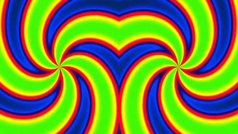 Abstract colorful optical illusion vortex pattern background loop Stock Footage 339498919
