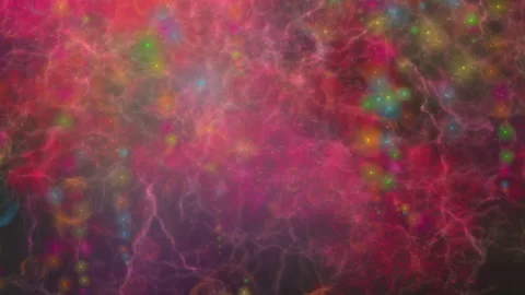 Abstract Colorful Organic Forms with Glowing Particles and Vivid Energy Patterns Video stock 310375865