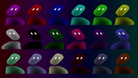 Abstract colorful organic grid pattern loop with smooth flowing motion Stock Footage 336507259