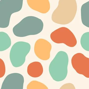 Abstract colorful organic shape pattern modern Stock Illustration