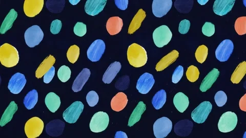 Abstract colorful oval confetti pattern on dark background, background anim.. Stock Footage 342046767