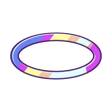 Abstract colorful oval frame representing digital display Illustrazione stock