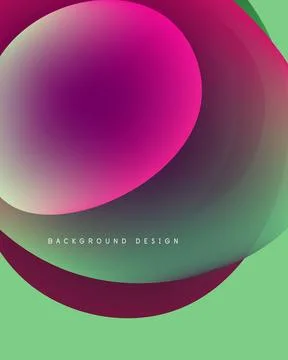 Abstract colorful overlapping circles create modern background. Gradient shades 스톡 일러스트