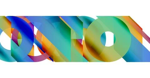 Abstract colorful overlapping circles create dynamic visual pattern. Gradient Illustrazione stock