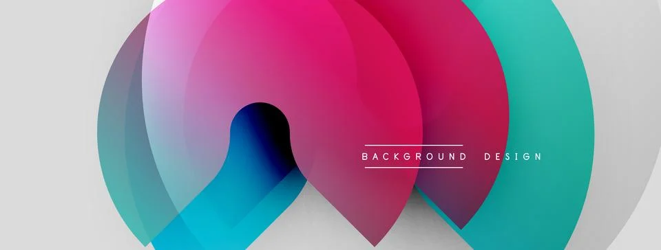 Abstract colorful overlapping shapes create dynamic visual effect. Modern design Illustrazione stock