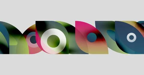 Abstract colorful overlapping shapes create dynamic visual pattern. Gradient 스톡 일러스트