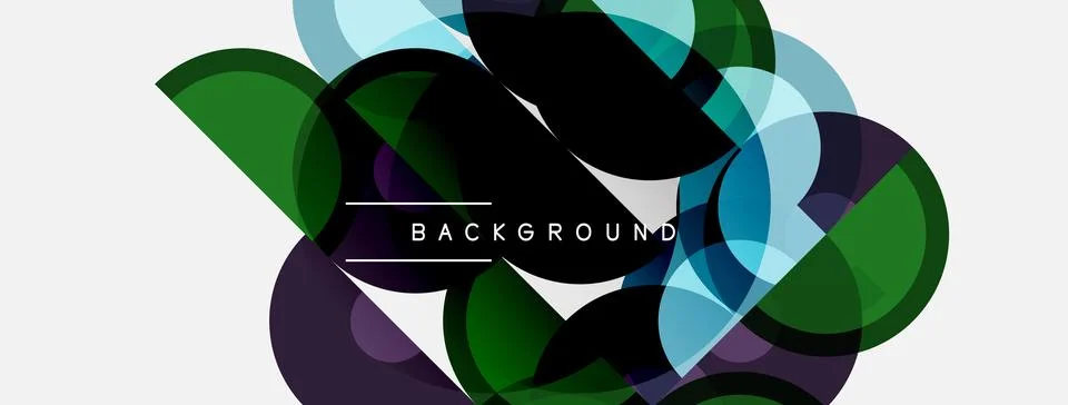 Abstract colorful overlapping shapes create dynamic visual composition. Moder 스톡 일러스트