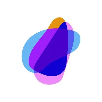 Abstract colorful overlapping shapes creating modern design Stock Illustration